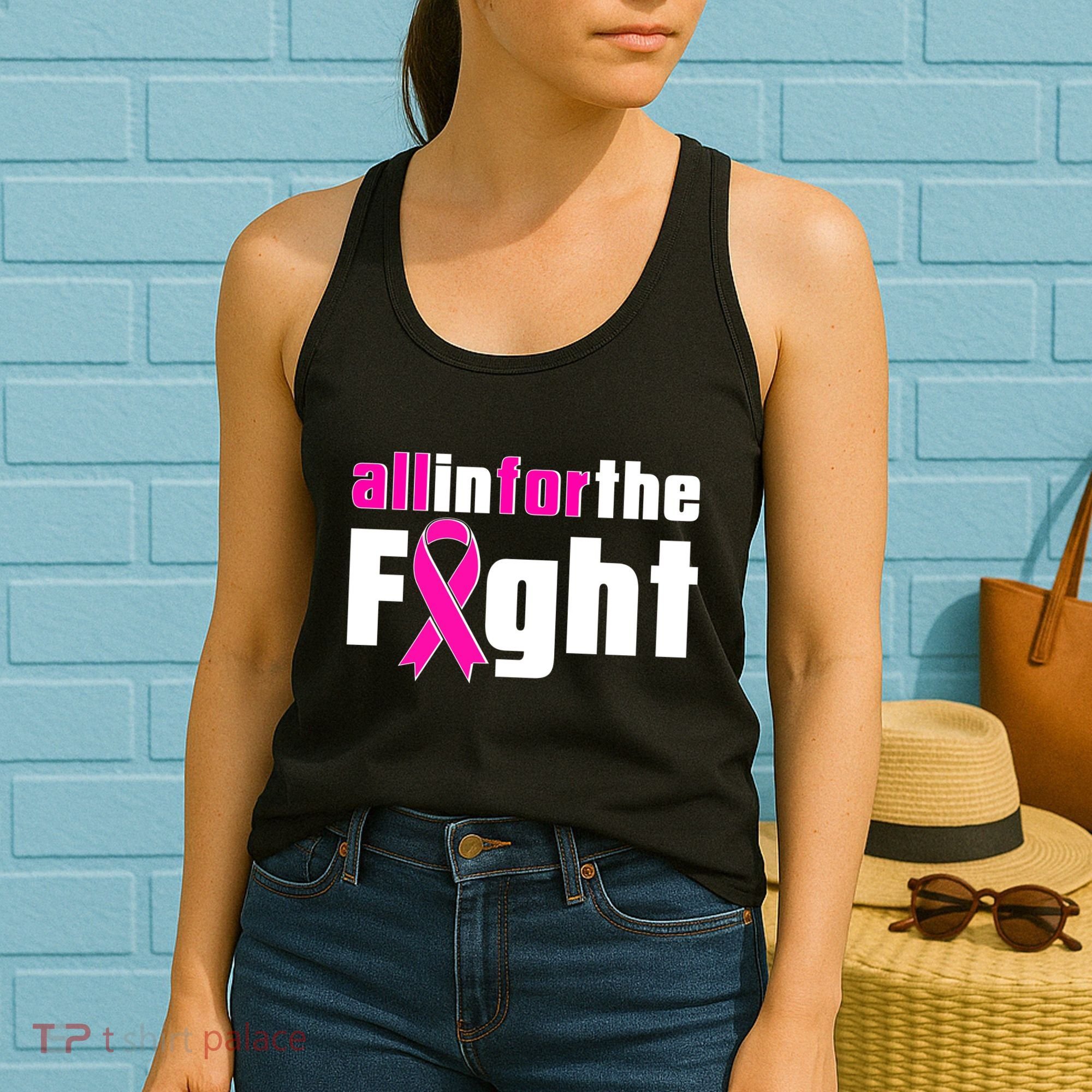 All In For The Fight Breast Cancer Awareness Women's Tank Top