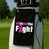 All In For The Fight Breast Cancer Awareness Golf Towel thumb 2