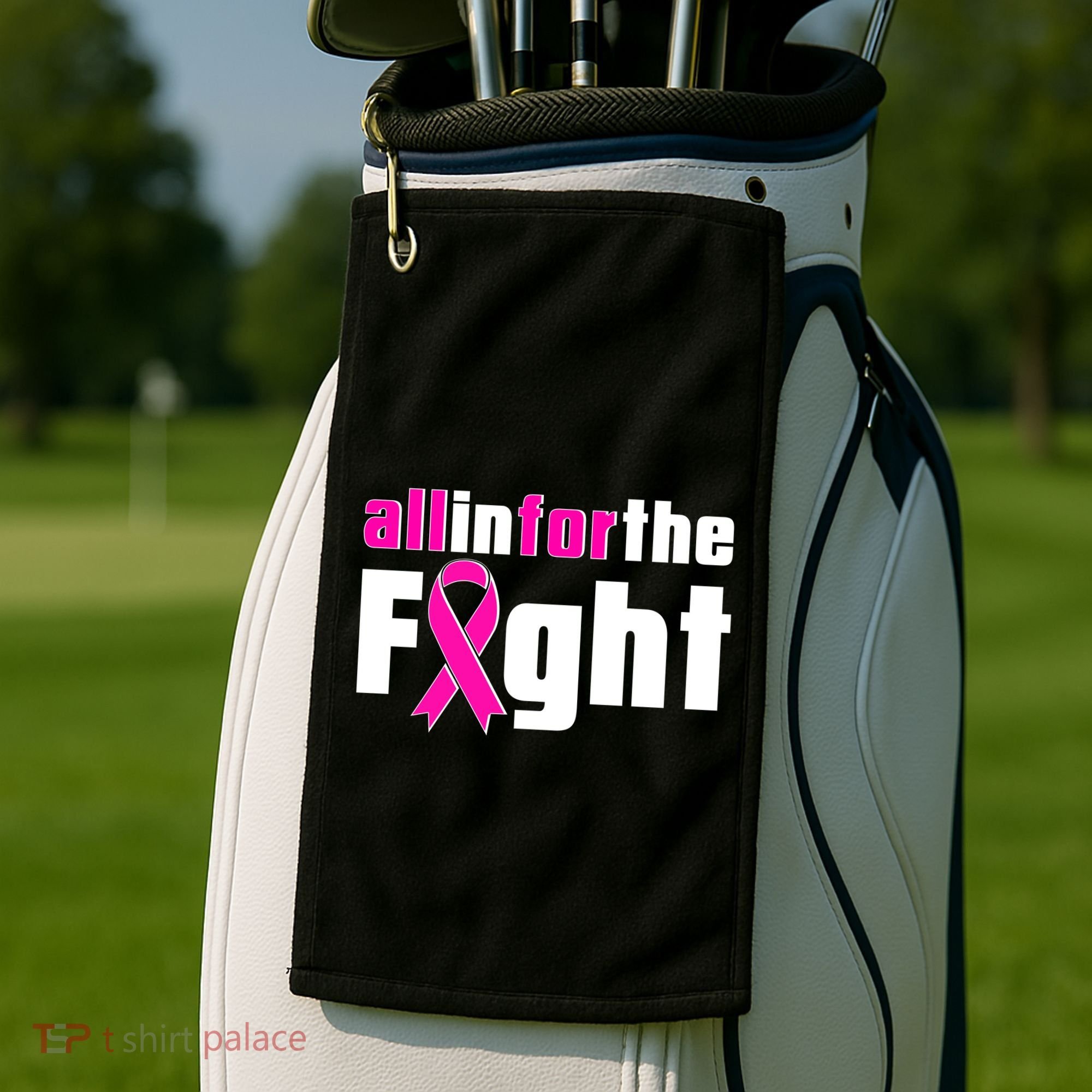 All In For The Fight Breast Cancer Awareness Golf Towel