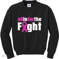 All In For The Fight Breast Cancer Awareness Kids Sweatshirt thumb 0