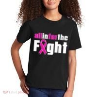 All In For The Fight Breast Cancer Awareness Kids T-Shirt thumb 2