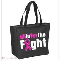 All In For The Fight Breast Cancer Awareness Tote Bag thumb 2