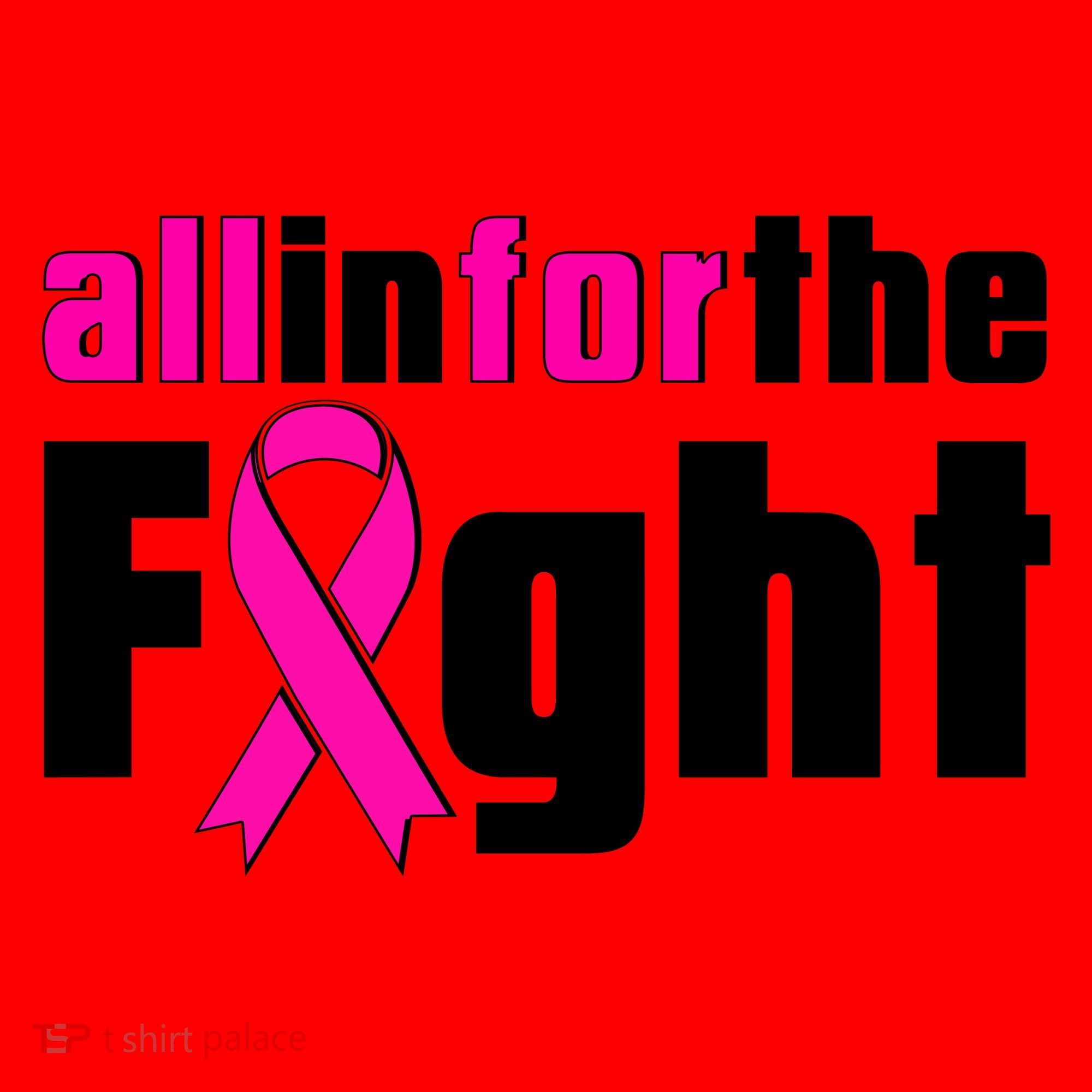 All In For The Fight Breast Cancer Awareness Santa Hat