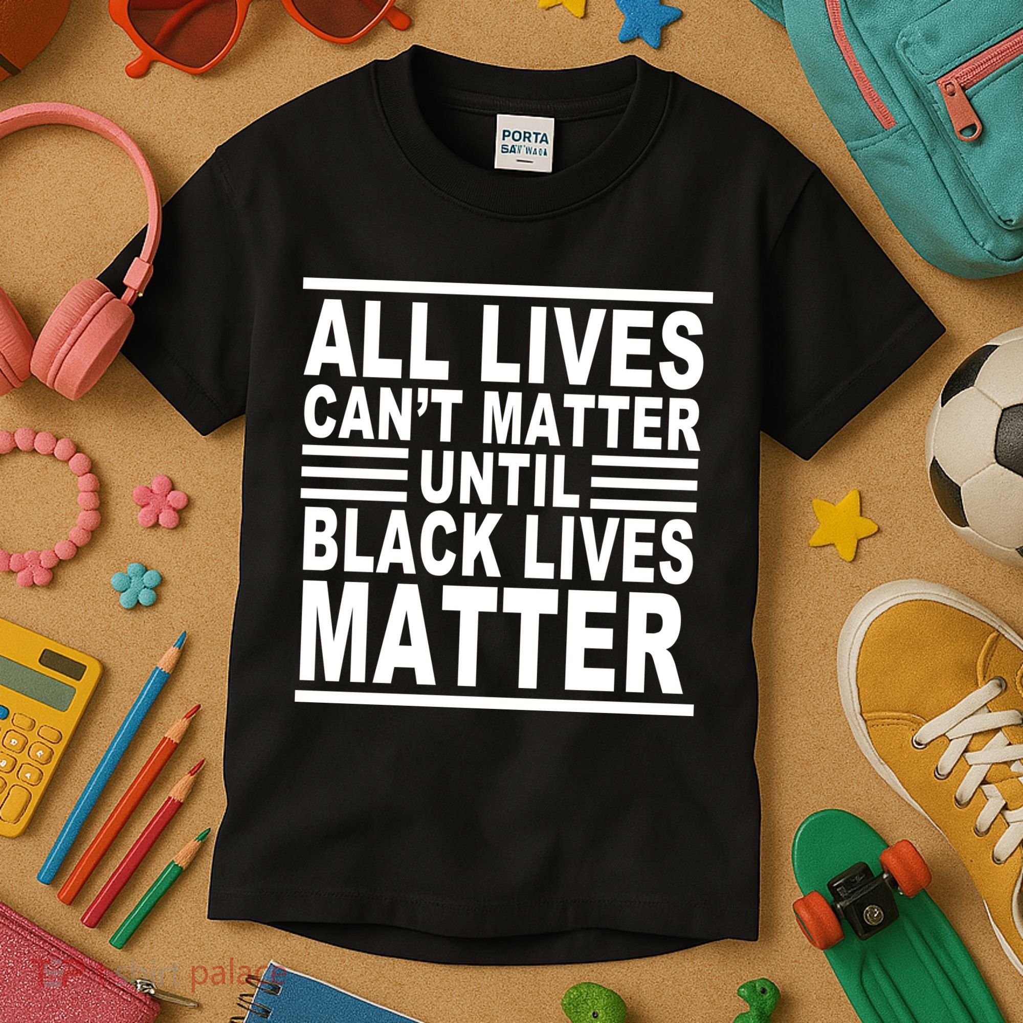 All lives Can't Matter Until Black Lives Matter Kids T-Shirt