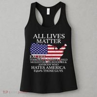 All Lives Matter EXCEPT Pro American Women's Tank Top thumb 3