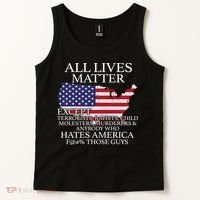 All Lives Matter EXCEPT Pro American Tank Top thumb 2