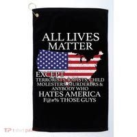 All Lives Matter EXCEPT Pro American Golf Towel thumb 0