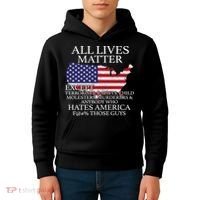 All Lives Matter EXCEPT Pro American Kids Hoodie thumb 4