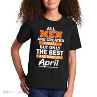 All Men Are Created Equal The Best Are Born In April Kids T-Shirt thumb 2