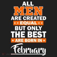 All Men Are Created Equal The Best Are Born In February Golf Towel thumb 3