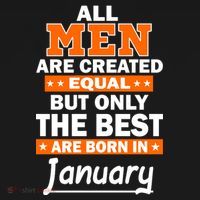 All Men Are Created Equal The Best Are Born In January Ornament thumb 1