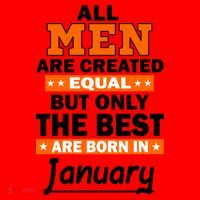 All Men Are Created Equal The Best Are Born In January Santa Hat thumb 1