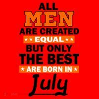 All Men Are Created Equal The Best Are Born In July Santa Hat thumb 1