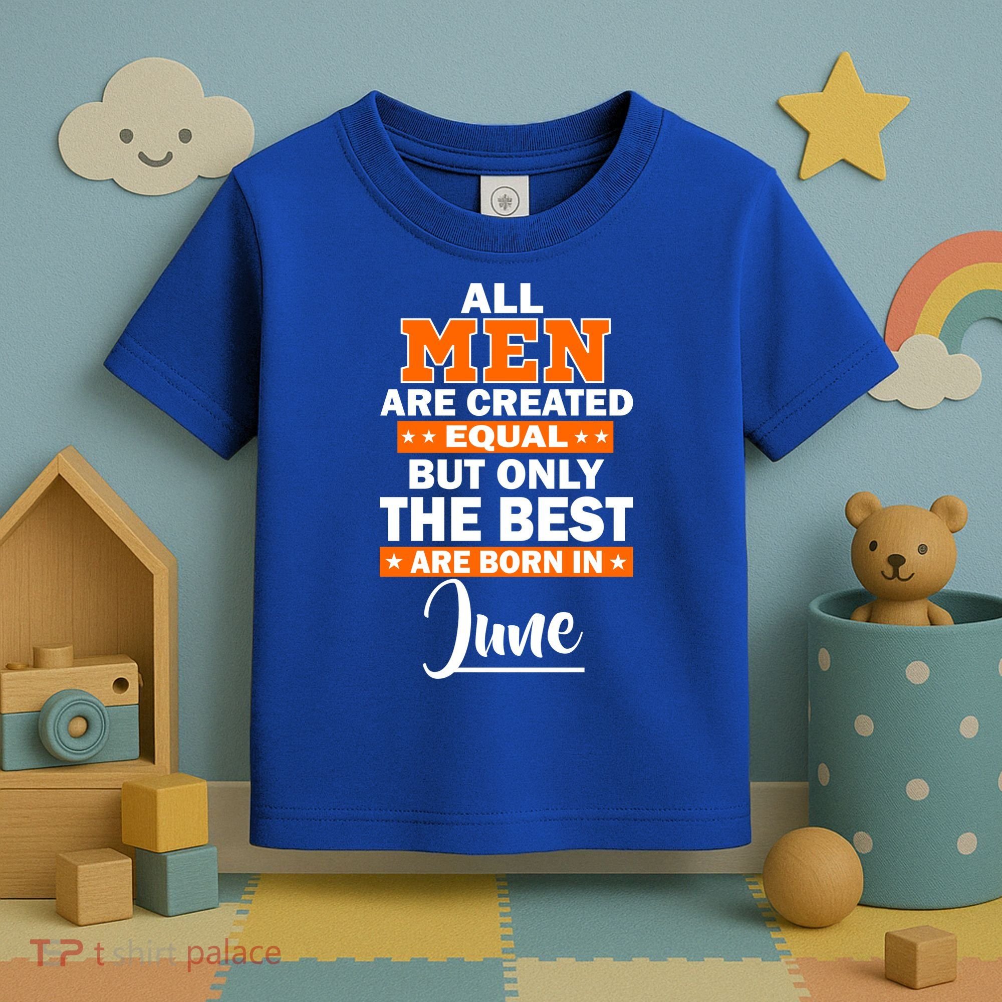 All Men Are Created Equal The Best Are Born In June Toddler T-Shirt