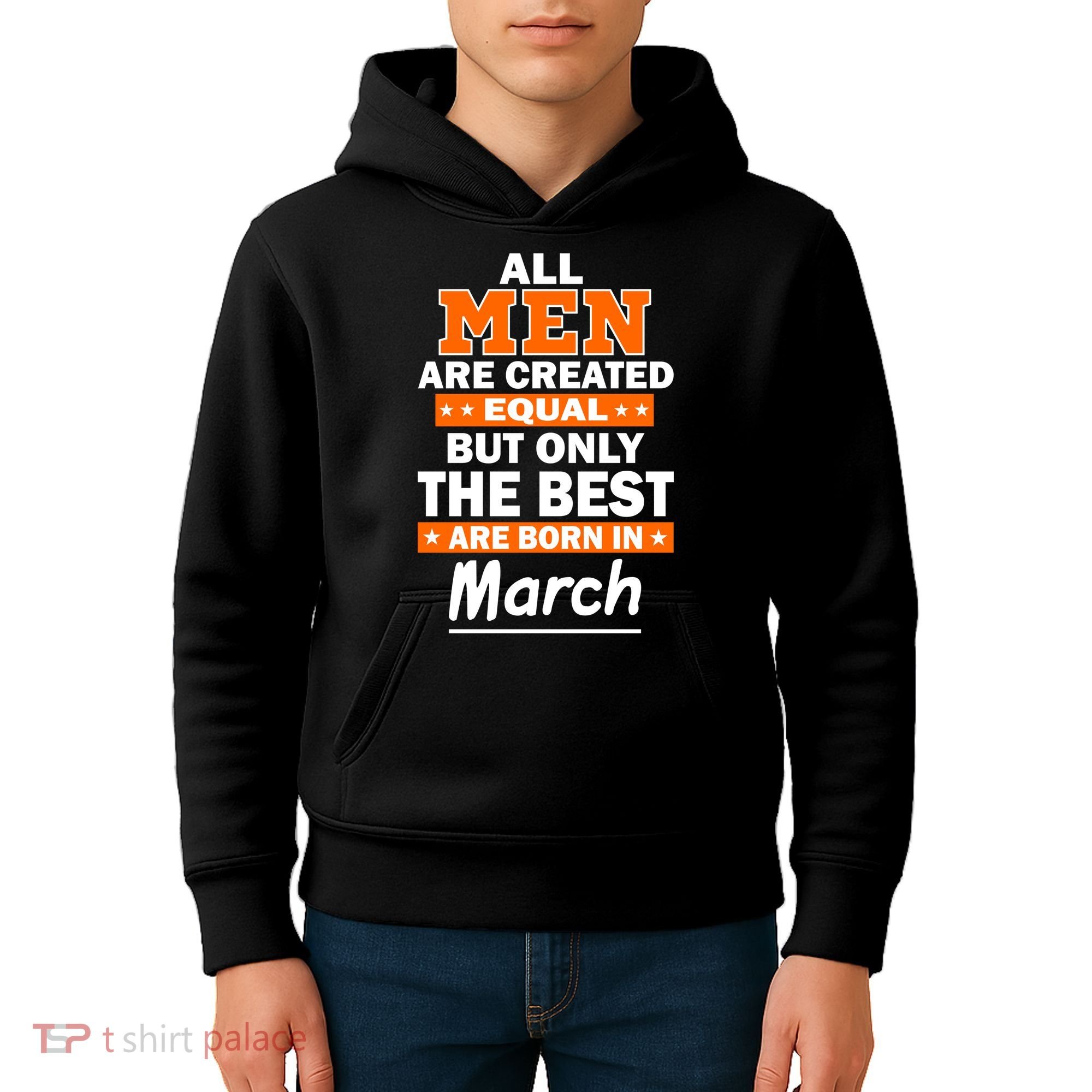All Men Are Created Equal The Best Are Born In March Kids Hoodie