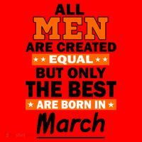 All Men Are Created Equal The Best Are Born In March Santa Hat thumb 1