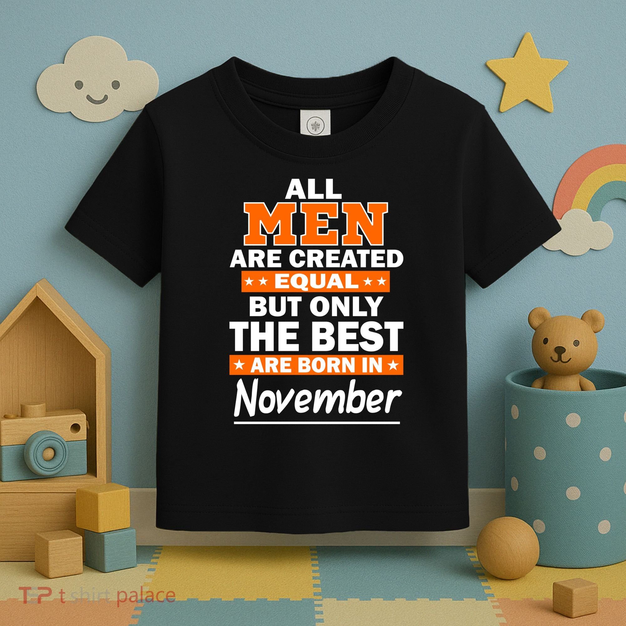 All Men Are Created Equal The Best Are Born In November Toddler T-Shirt