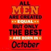 All Men Are Created Equal The Best Are Born In October Santa Hat thumb 1