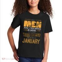 All Men Are Created Equally The Best Are Born In January Kids T-Shirt thumb 2