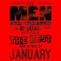 All Men Are Created Equally The Best Are Born In January Santa Hat thumb 1