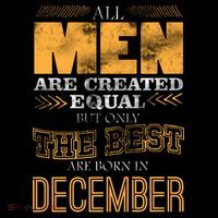 All Men Created Equally The Best Are Born In December Women's Hoodie thumb 2