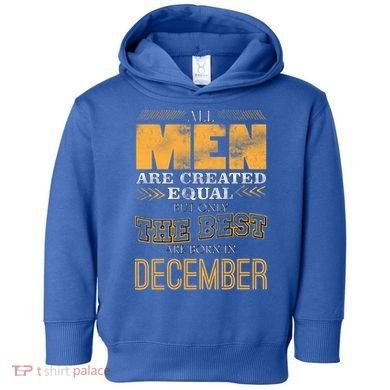 All Men Created Equally The Best Are Born In December Toddler Hoodie