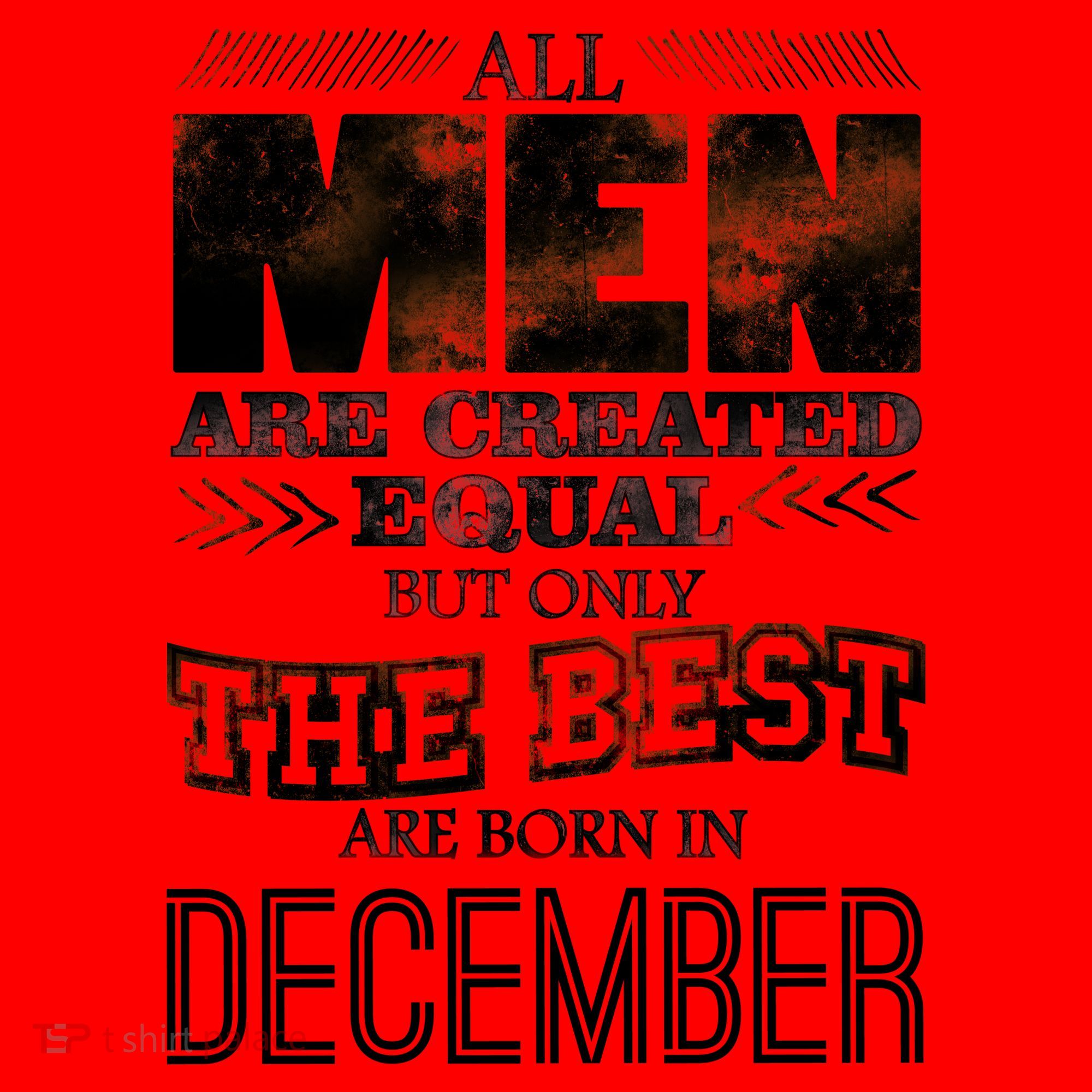 All Men Created Equally The Best Are Born In December Santa Hat