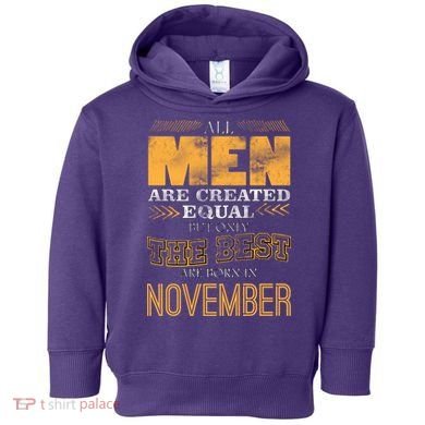 All Men Created Equally The Best Are Born In November Toddler Hoodie
