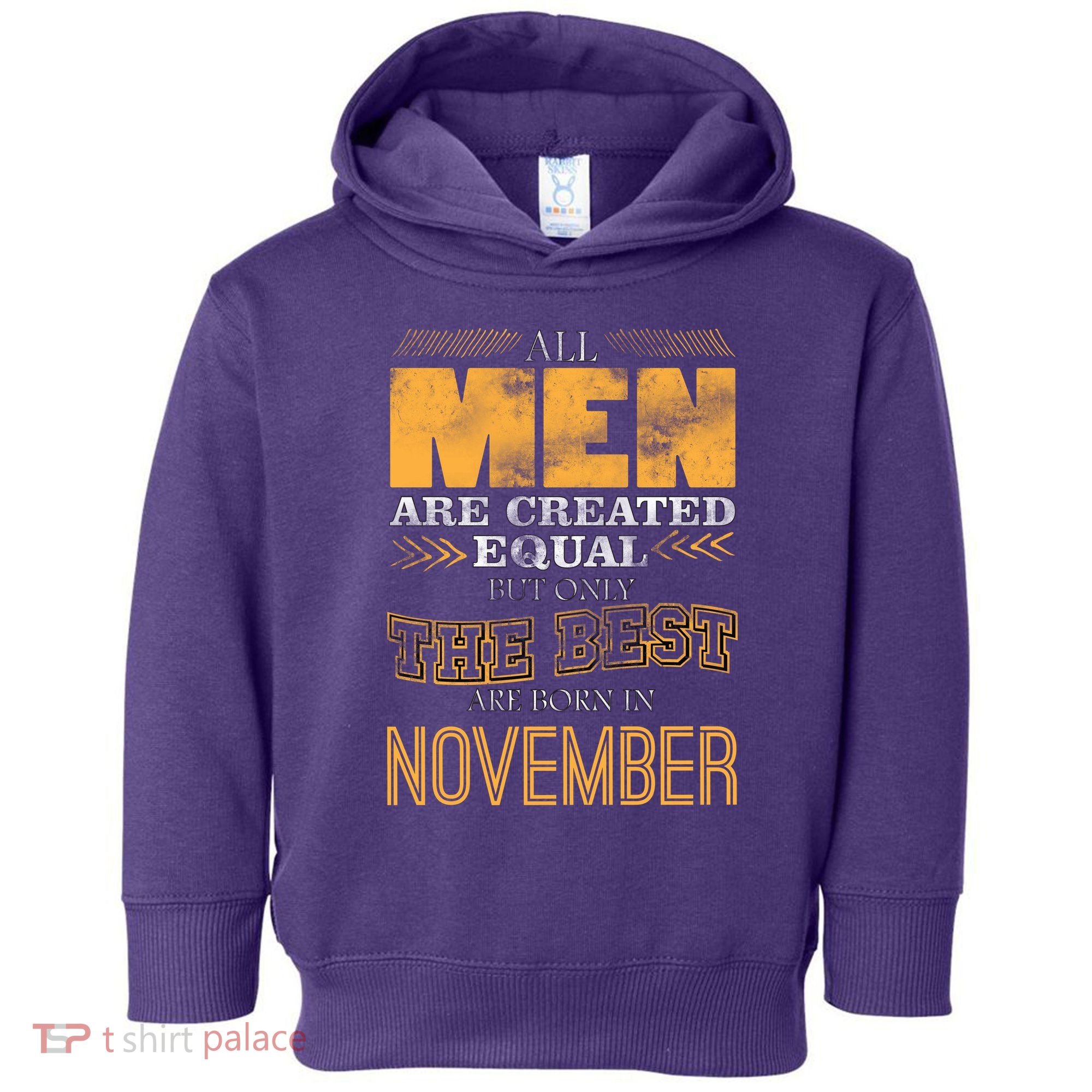 All Men Created Equally The Best Are Born In November Toddler Hoodie