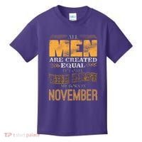 All Men Created Equally The Best Are Born In November Kids T-Shirt thumb 0