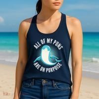 All Of My Puns Are On Porpoise Women's Tank Top thumb 2