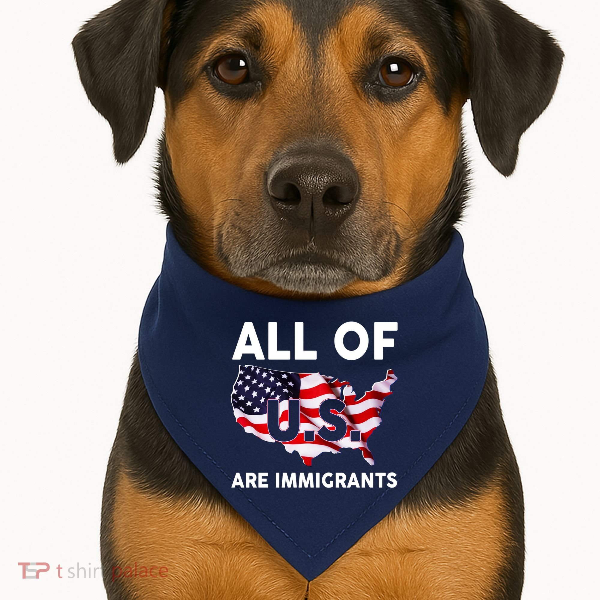 All Of Us Are Immigrants USA-Made Doggie Bandana