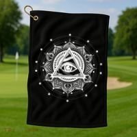 All Seeing Eye Hypnosis Psychic Golf Towel thumb 1