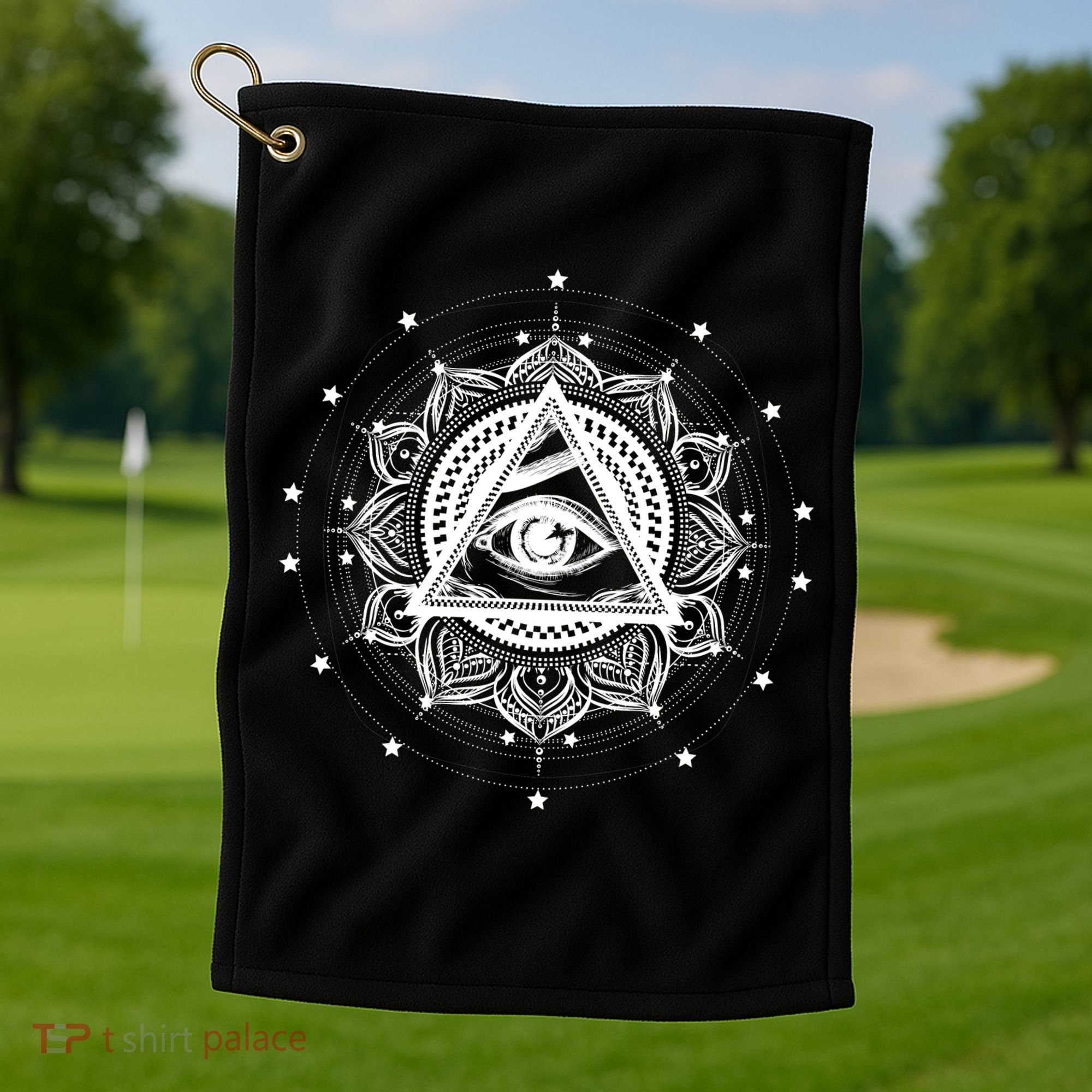 All Seeing Eye Hypnosis Psychic Golf Towel