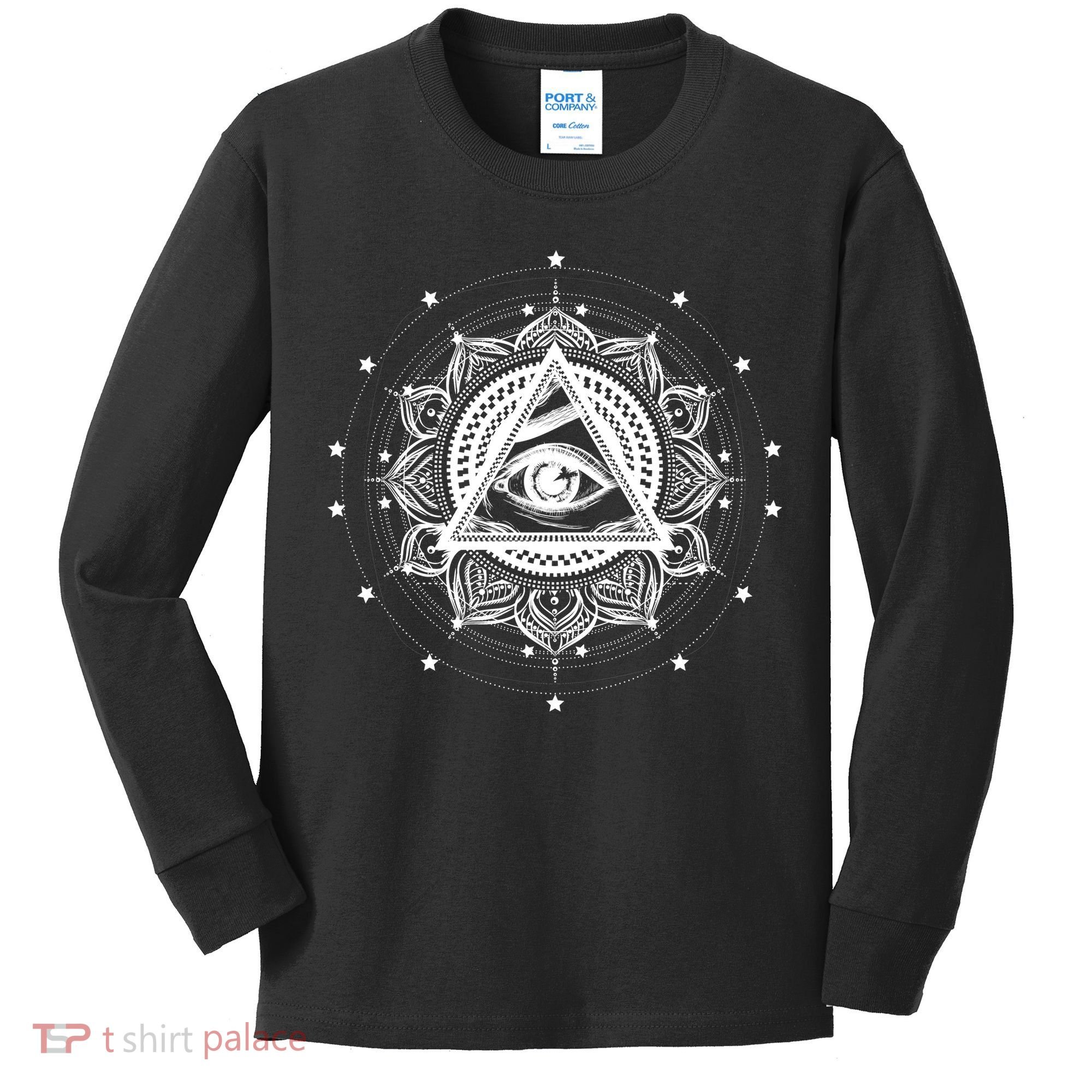 All Seeing Eye Hypnosis Psychic Kids Long Sleeve Shirt