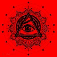 All Seeing Eye Hypnosis Psychic Santa Hat thumb 1