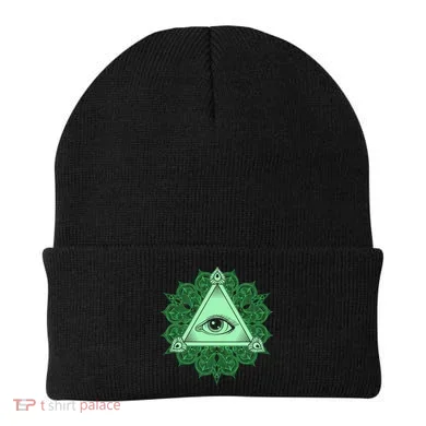 All Seeing Pyramid Eye Beanie