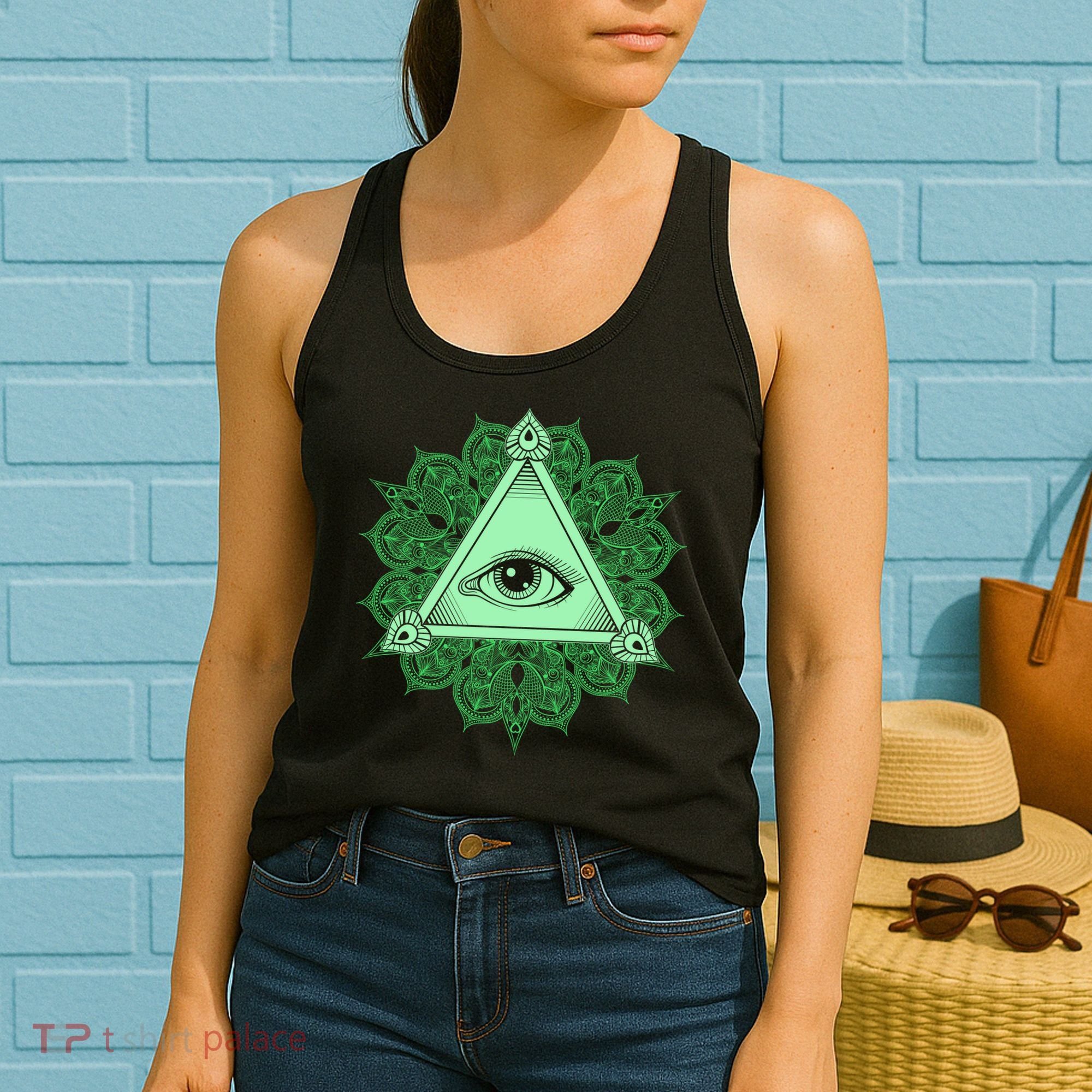 All Seeing Pyramid Eye Women's Tank Top