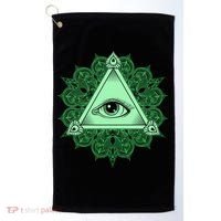 All Seeing Pyramid Eye Golf Towel thumb 0
