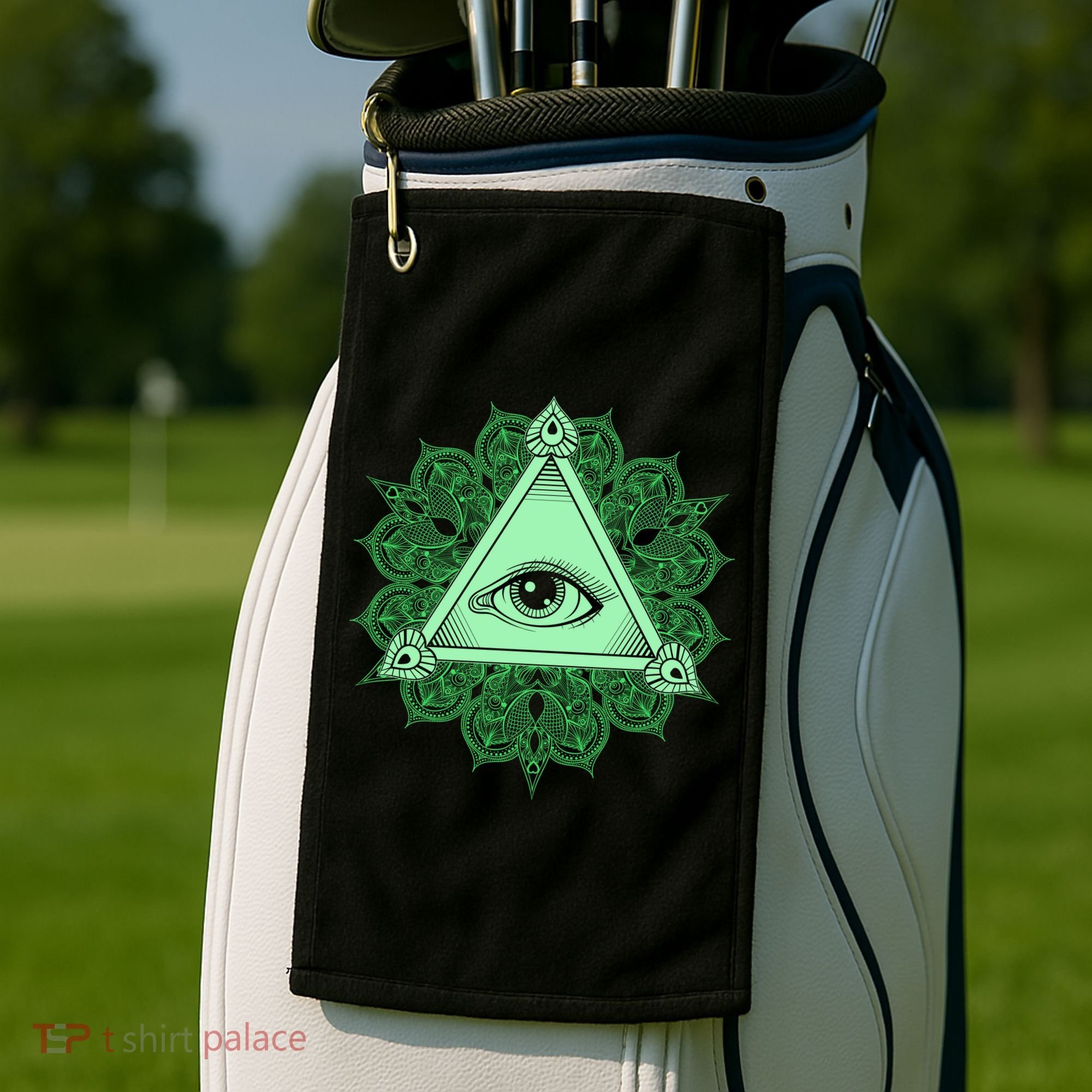 All Seeing Pyramid Eye Golf Towel