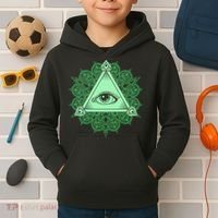 All Seeing Pyramid Eye Kids Hoodie thumb 2