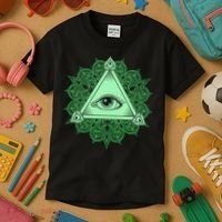 All Seeing Pyramid Eye Kids T-Shirt thumb 3