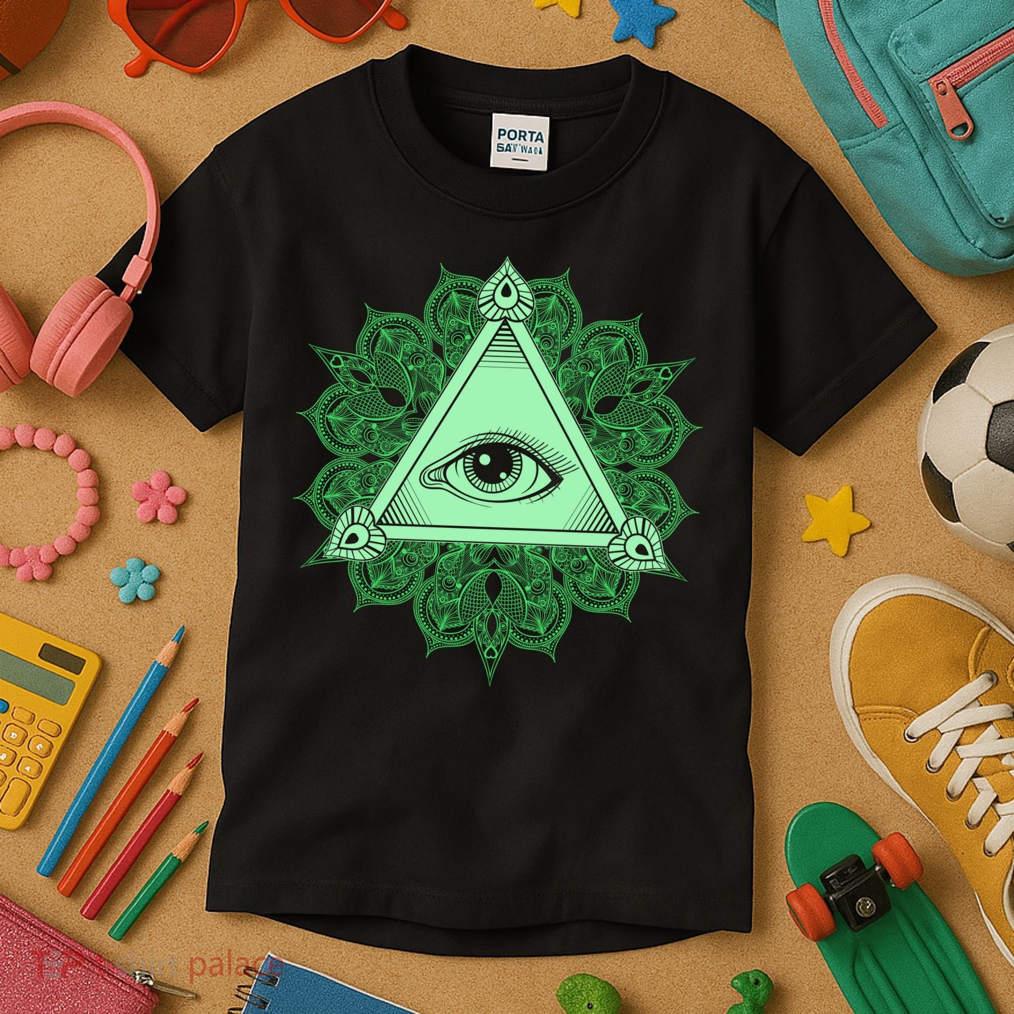 All Seeing Pyramid Eye Kids T-Shirt