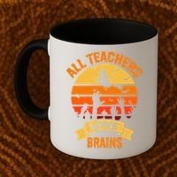 All Teachers Love Brains Coffee Mug thumb 2