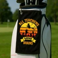 All Teachers Love Brains Golf Towel thumb 2