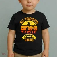All Teachers Love Brains Toddler T-Shirt thumb 2