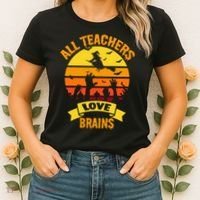 All Teachers Love Brains Women's T-Shirt thumb 2