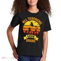 All Teachers Love Brains Kids T-Shirt thumb 2