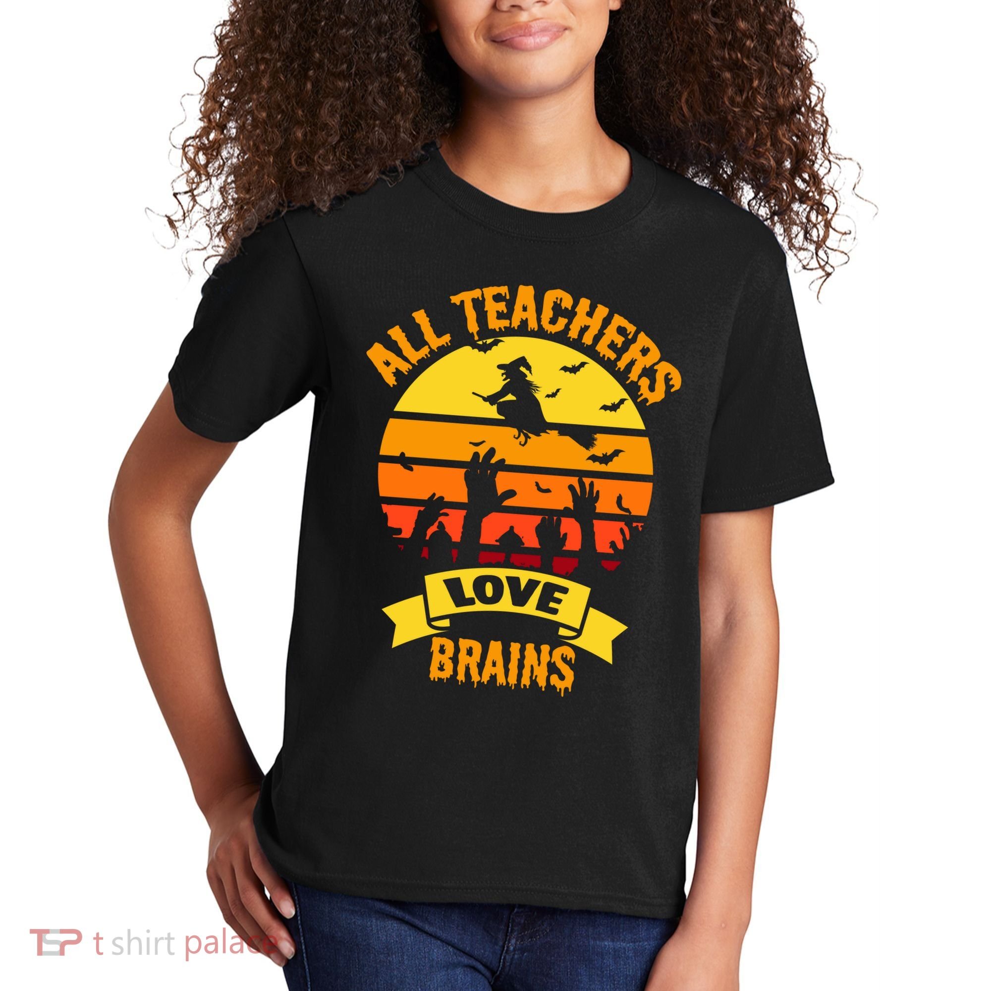 All Teachers Love Brains Kids T-Shirt