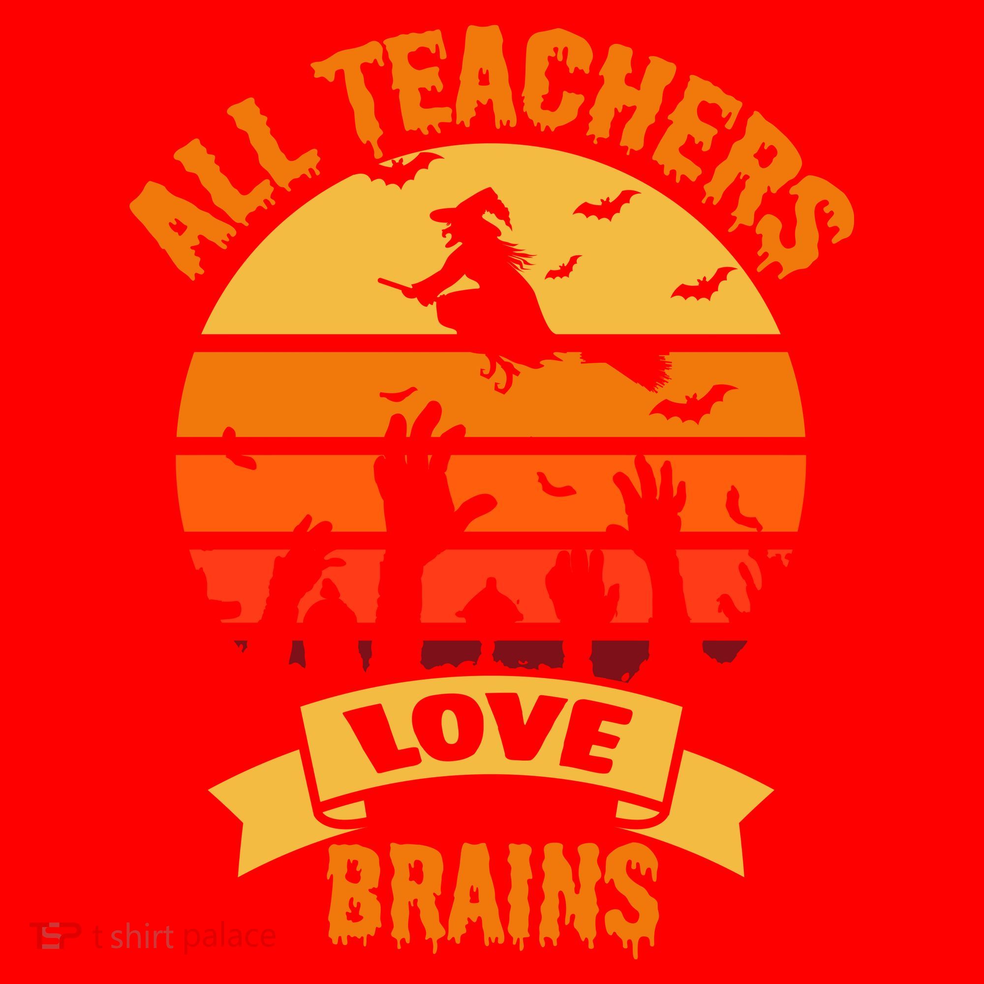 All Teachers Love Brains Santa Hat